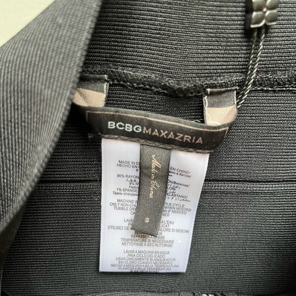 BCBG NWT Black “Josey” bandage skirt with full zip front detail. - Picture 5 of 5